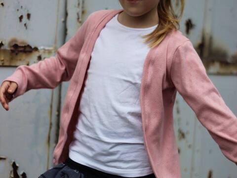 Schnittmuster Kinder Cardigan – Größe 74 bis 146 - Raffärmel & Kapuze