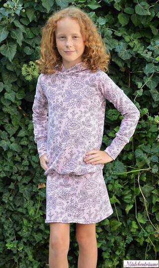 Schnittmuster Oversized Kinderkleid – Größe 74 bis 146 – Hoodiekleid