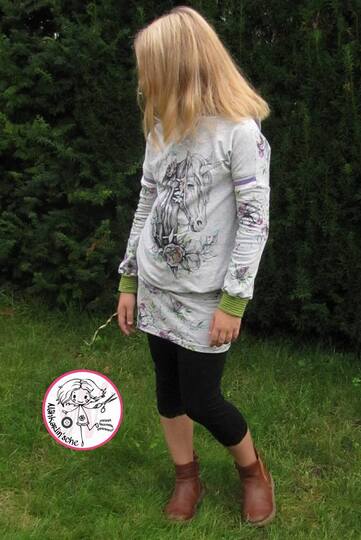 Schnittmuster Oversized Kinderkleid – Größe 74 bis 146 – Hoodiekleid