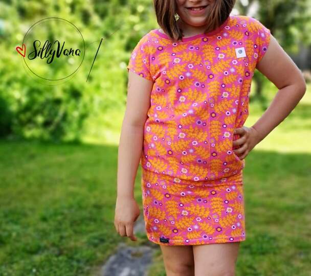 Schnittmuster Oversized Kinderkleid – Größe 74 bis 146 – Hoodiekleid