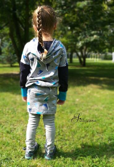 Schnittmuster Oversized Kinderkleid – Größe 74 bis 146 – Hoodiekleid