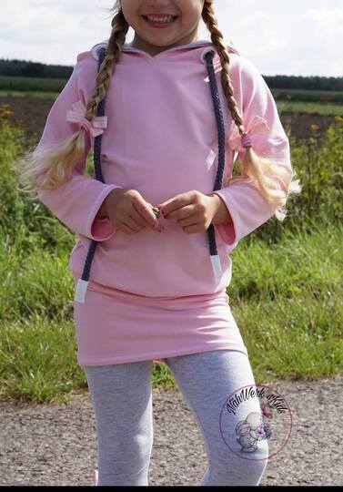 Schnittmuster Oversized Kinderkleid – Größe 74 bis 146 – Hoodiekleid