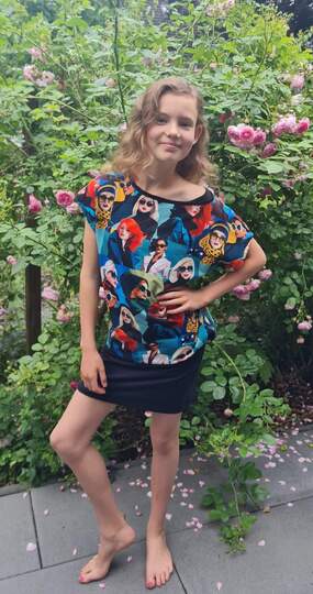 Schnittmuster Oversized Kinderkleid – Größe 74 bis 146 – Hoodiekleid