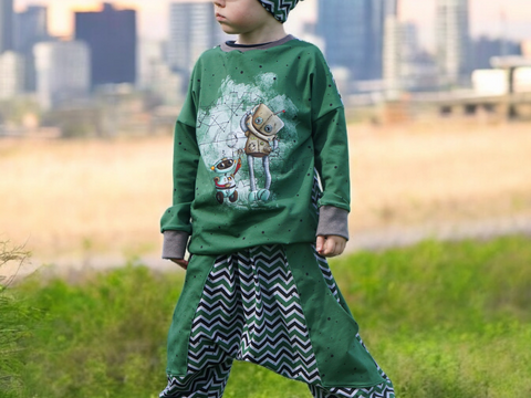 Schnittmuster & Nähanleitung |Haremshose | Pumphose |Gr. 50/56 - 122/128 |