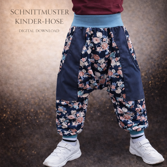 Schnittmuster & Nähanleitung |Haremshose | Pumphose |Gr. 50/56 - 122/128 |