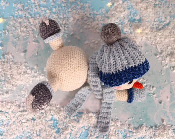 Häkelanleitung Schneemann Toni