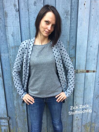 Schnittmuster Damen Cardigan – Groessen 32 bis 50 – Mit Kapuze oder Buendch