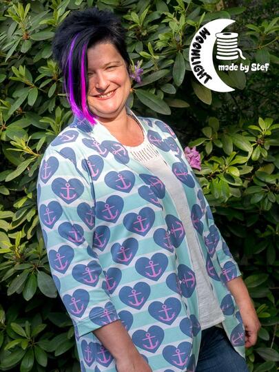 Schnittmuster Damen Cardigan – Groessen 32 bis 50 – Mit Kapuze oder Buendch