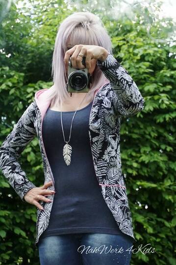 Schnittmuster Damen Cardigan – Groessen 32 bis 50 – Mit Kapuze oder Buendch