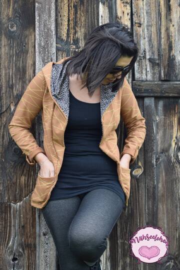 Schnittmuster Damen Cardigan – Groessen 32 bis 50 – Mit Kapuze oder Buendch