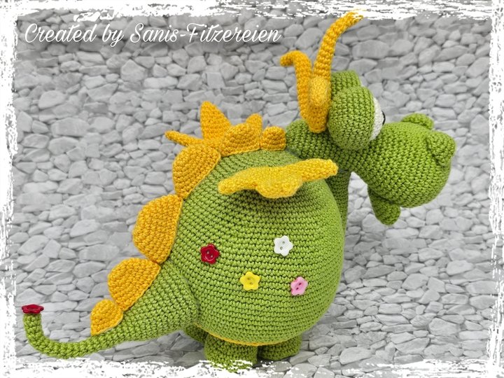 Häkelanleitung Kleiner kugelrunder Drache