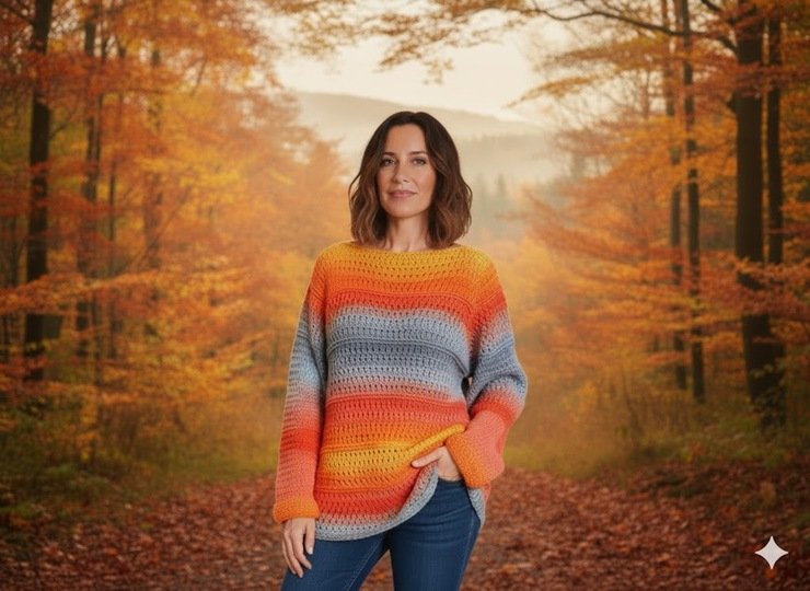 Häkelanleitung: RVO-Pullover "Herbstgefühle"