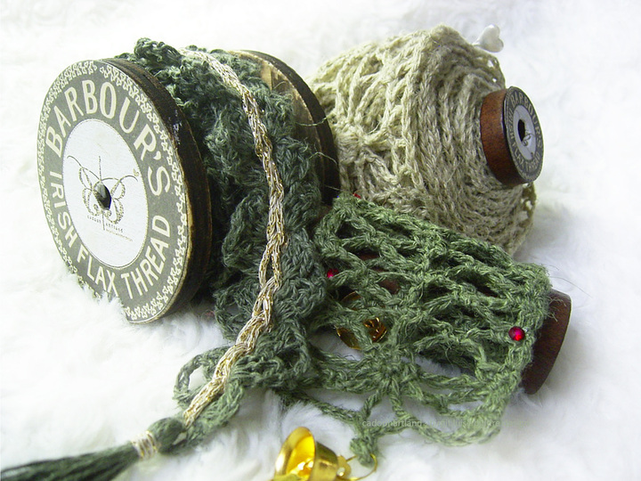 Crochet ribbons incl. gift tags, wrap with love and lace, Bandliebe (PDF)