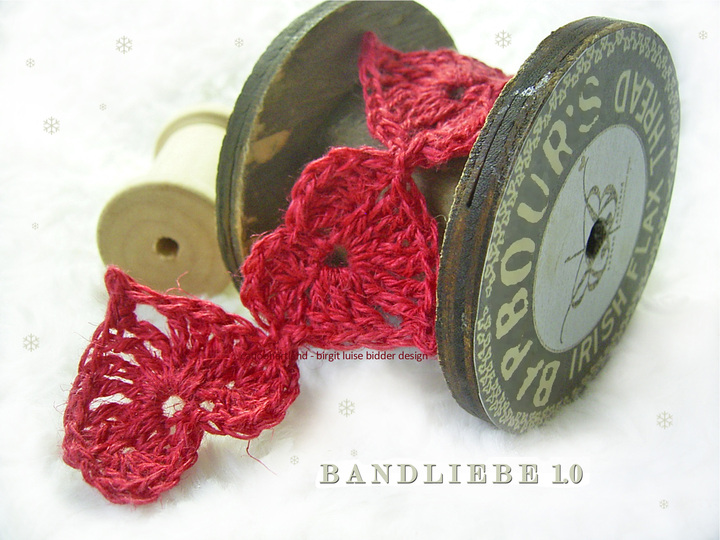 Crochet ribbons incl. gift tags, wrap with love and lace, Bandliebe (PDF)