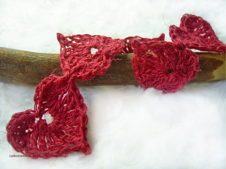 Crochet ribbons incl. gift tags, wrap with love and lace, Bandliebe (PDF)
