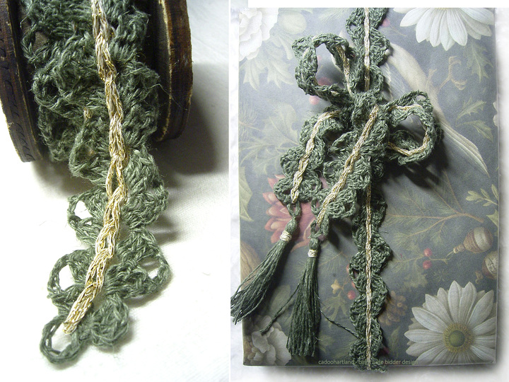 Crochet ribbons incl. gift tags, wrap with love and lace, Bandliebe (PDF)