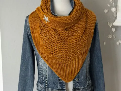 Häkelanleitung flaches symmetrisches, asymmetrisches Tuch Bena