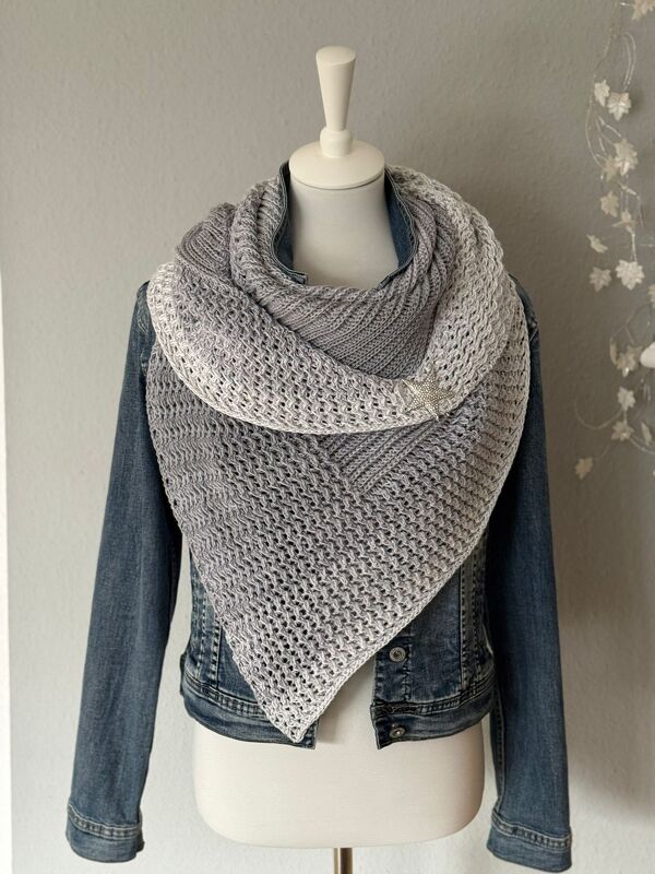 Häkelanleitung flaches symmetrisches, asymmetrisches Tuch Bena - Bild 6