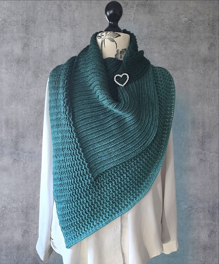 Häkelanleitung flaches symmetrisches, asymmetrisches Tuch Bena