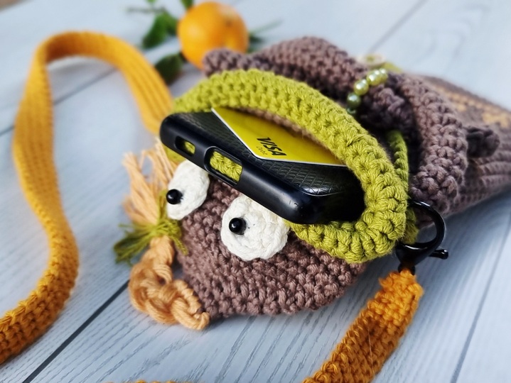 T4 Crochet pattern. Small crossbody bag. Mobile phone bag. Children’s bag