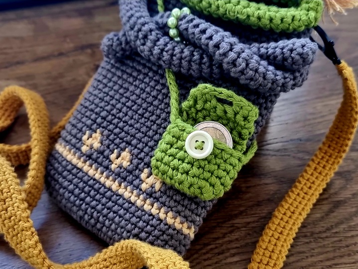 T4 Crochet pattern. Small crossbody bag. Mobile phone bag. Children’s bag