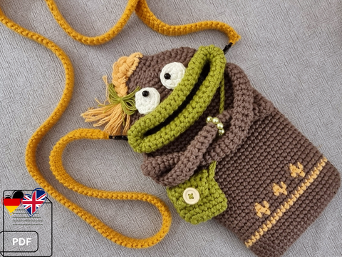 T4 Crochet pattern. Small crossbody bag. Mobile phone bag. Children’s bag