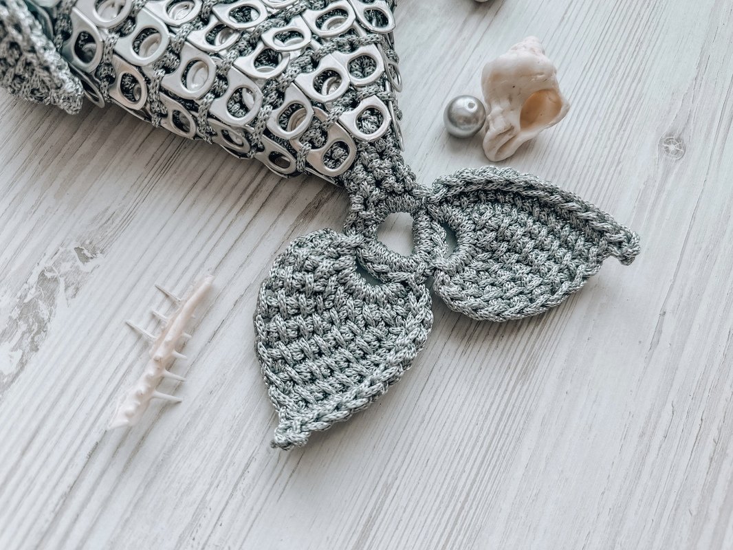 Crochet pattern gold fish soda can pop tabs bag PDF and video tutorial - Image 2