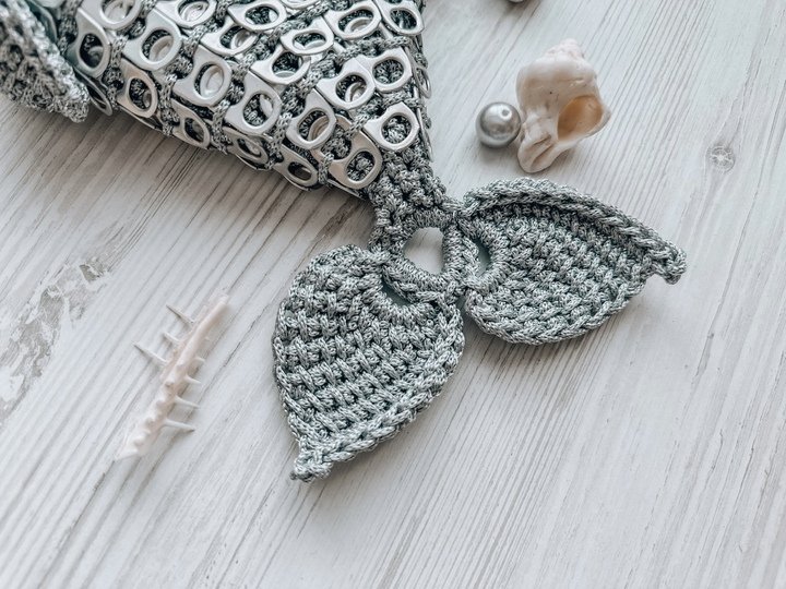 Crochet pattern gold fish soda can pop tabs bag PDF and video tutorial