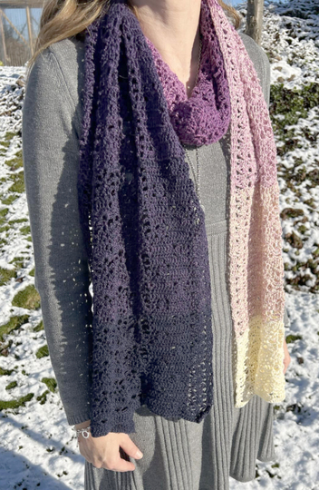 Schal "Kaminfeuer" - luftig warm in die kühle Jahreszeit