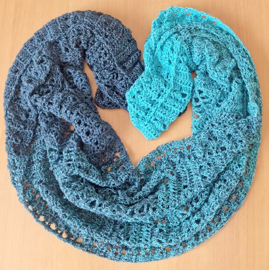 Schal "Kaminfeuer" - luftig warm in die kühle Jahreszeit