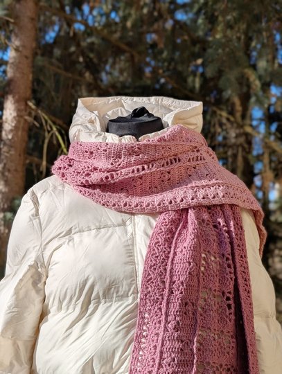 Schal "Kaminfeuer" - luftig warm in die kühle Jahreszeit