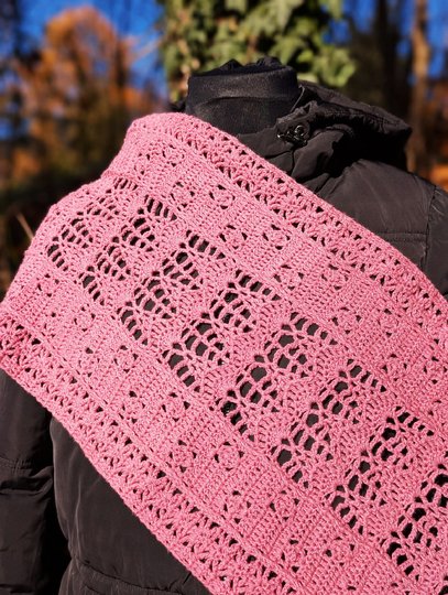 Schal "Kaminfeuer" - luftig warm in die kühle Jahreszeit