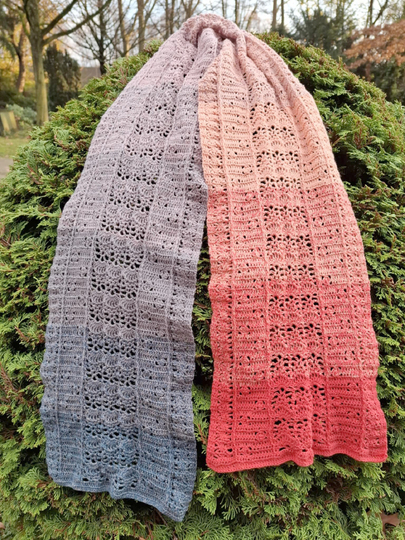 Schal "Kaminfeuer" - luftig warm in die kühle Jahreszeit