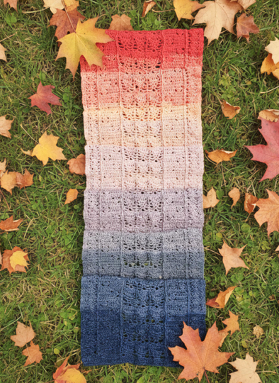 Schal "Kaminfeuer" - luftig warm in die kühle Jahreszeit
