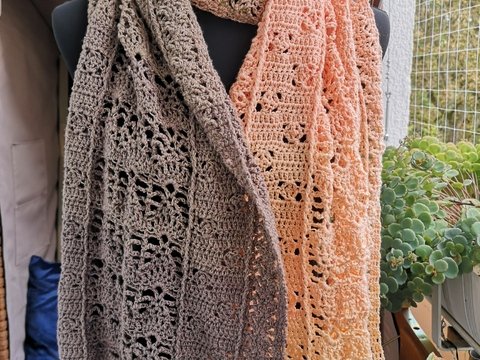 Schal "Kaminfeuer" - luftig warm in die kühle Jahreszeit