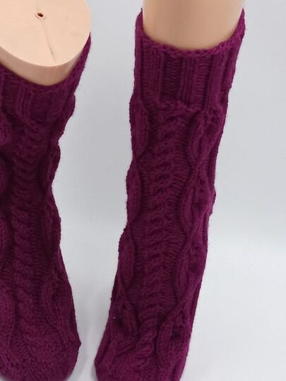 Sockenanleitung "Zungenglut", für Maschenzahlen 56 bis 72, Musterssatz 20 M