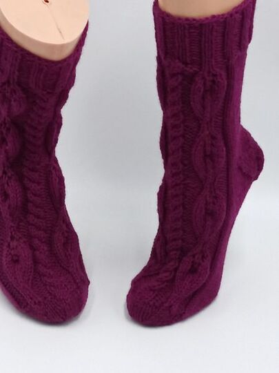 Sockenanleitung "Zungenglut", für Maschenzahlen 56 bis 72, Musterssatz 20 M