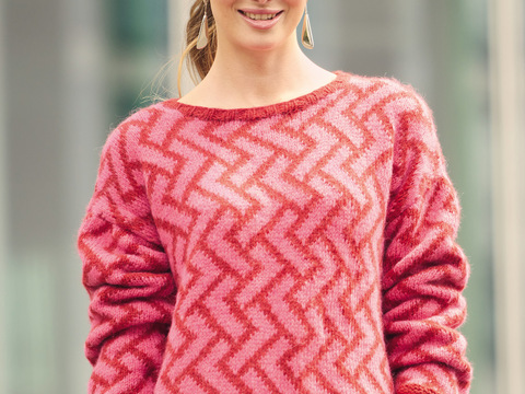 Pulli im Jacquardmuster