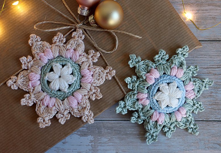 Snowflake “Large Helena” – gift tag, Christmas decoration, tree ornament