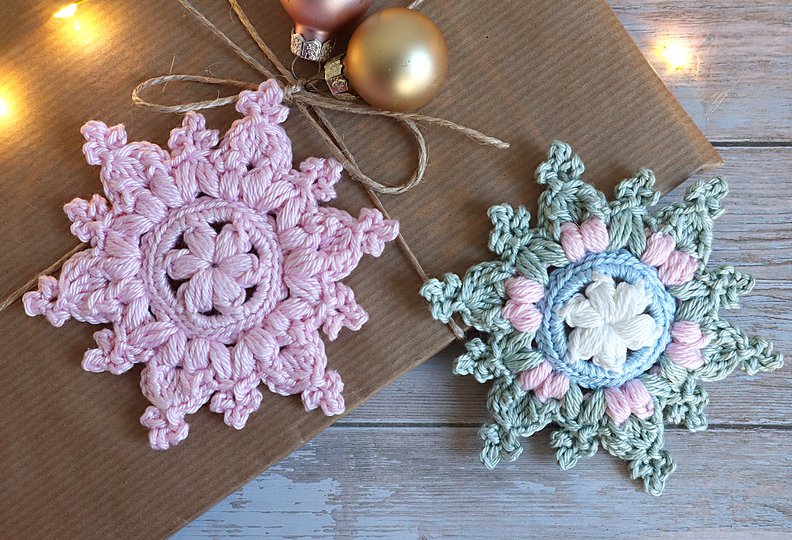 Snowflake “Large Helena” – gift tag, Christmas decoration, tree ornament