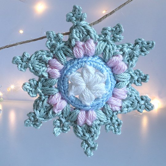 Snowflake “Large Helena” – gift tag, Christmas decoration, tree ornament