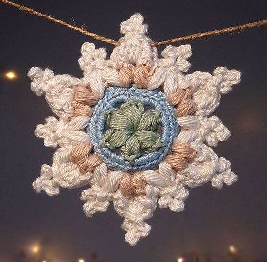 Snowflake “Large Helena” – gift tag, Christmas decoration, tree ornament