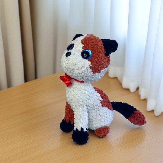 Plush Cat –  Calico, Siamese or Ginger. Crochet Pattern
