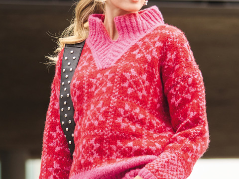 Pulli mit Jacquardmuster