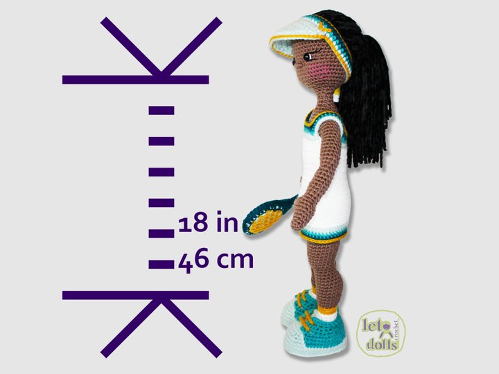 Serena, Medium Crochet Doll Pattern, Amigurumi, 18"/ 46 cm Tall