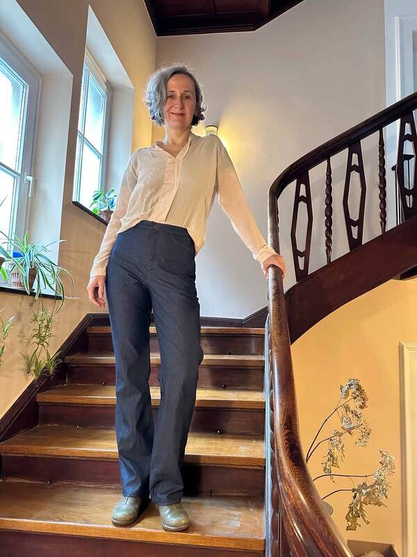 Schnittmuster High Waist Bootcut Jeans "Der blaue Pfad" Damen Gr. 16 - 31 - Bild 19