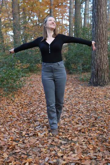 Schnittmuster High Waist Bootcut Jeans "Der blaue Pfad" Damen Gr. 64 - 124