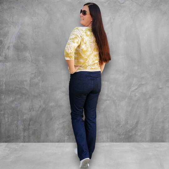 Schnittmuster High Waist Bootcut Jeans "Der blaue Pfad" Damen Gr. 64 - 124