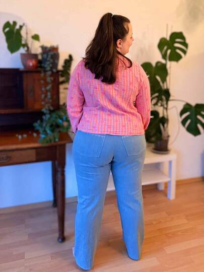 Schnittmuster High Waist Bootcut Jeans "Der blaue Pfad" Damen Gr. 64 - 124