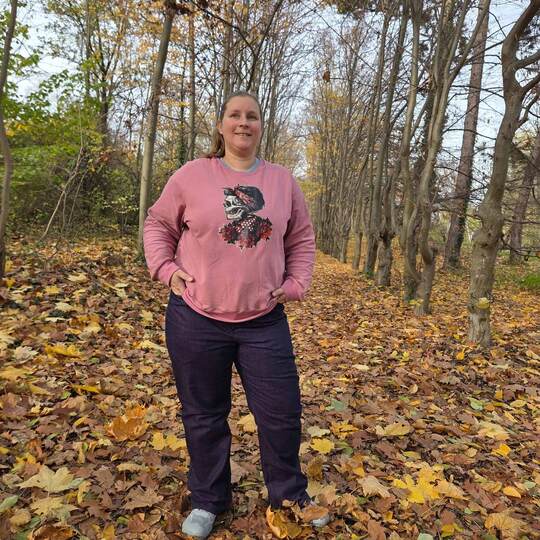 Schnittmuster High Waist Bootcut Jeans "Der blaue Pfad" Damen Gr. 64 - 124